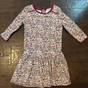Matilda Jane Floral Kids Dress with Burgundy Accents